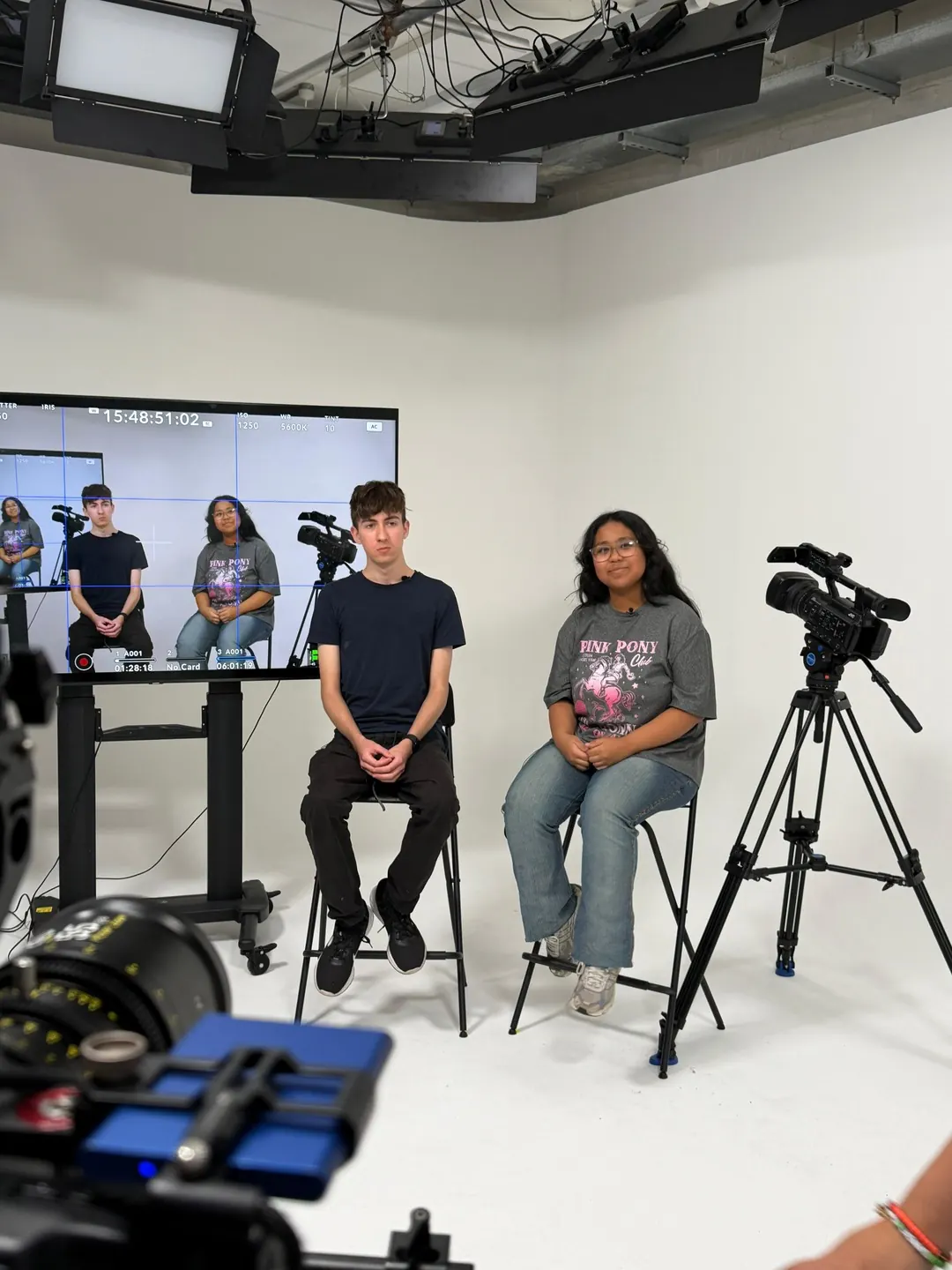 Studio interview set-up