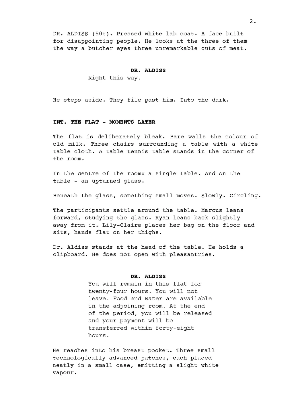 Screenplay page 2