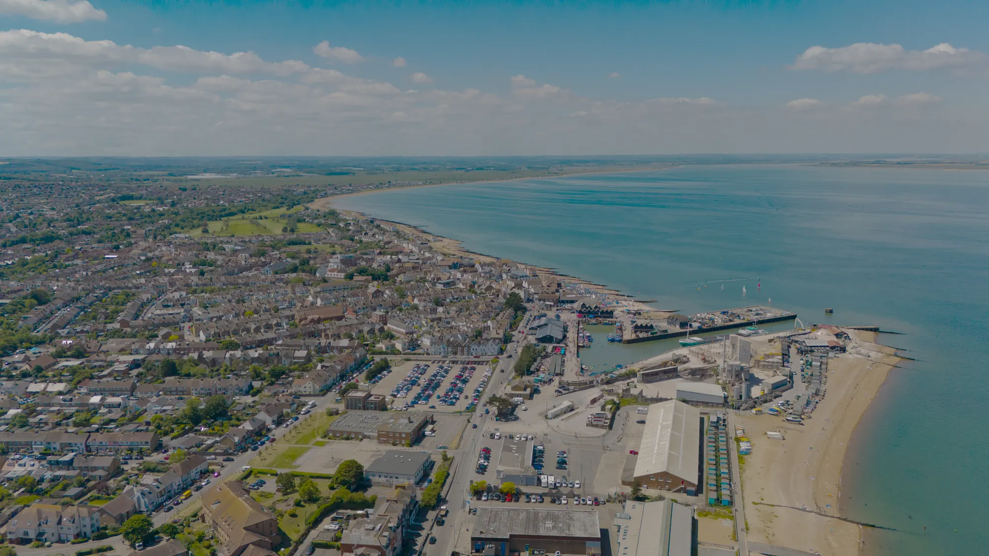 Whitstable harbour from the air